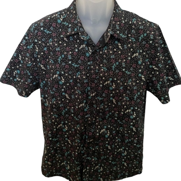 O’NEILL Surf Cool Patterned Collared Short Sleeve Shirt Men L Large Tailored Fit - Picture 1 of 6